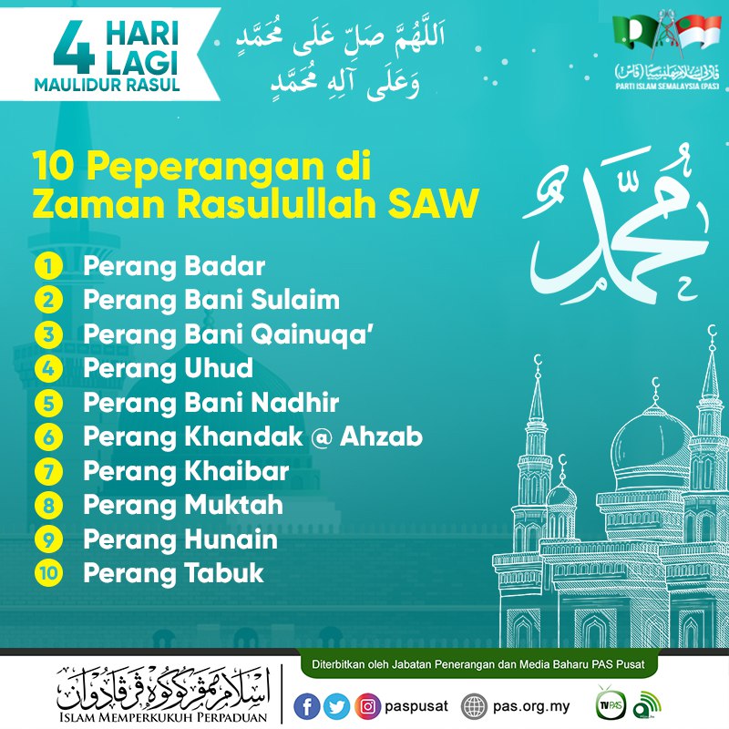 10 Peperangan Di Zaman Rasulullah SAW  Berita Parti Islam Se Malaysia