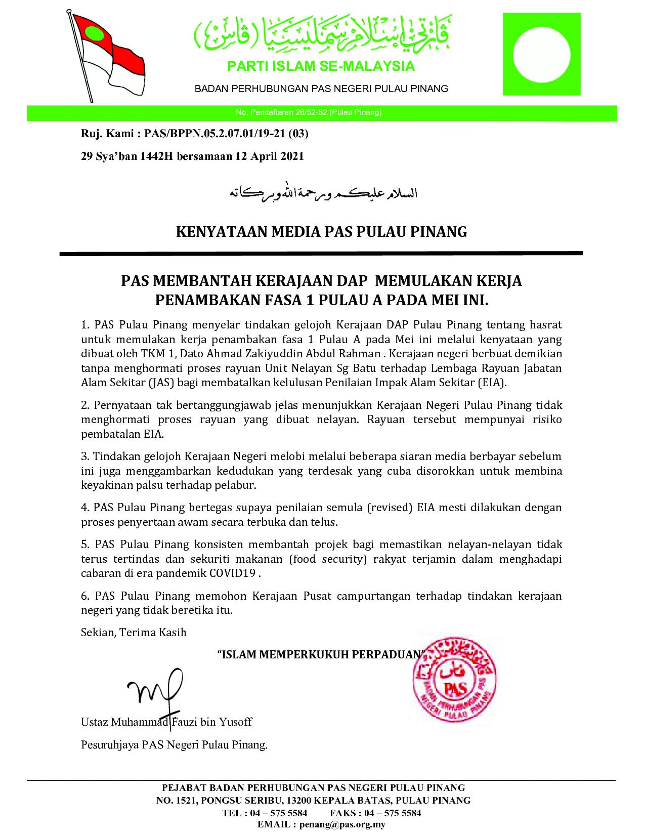 Jabatan Alam Sekitar Pulau Pinang / Pulau Pinang Menghantar Kembali 24