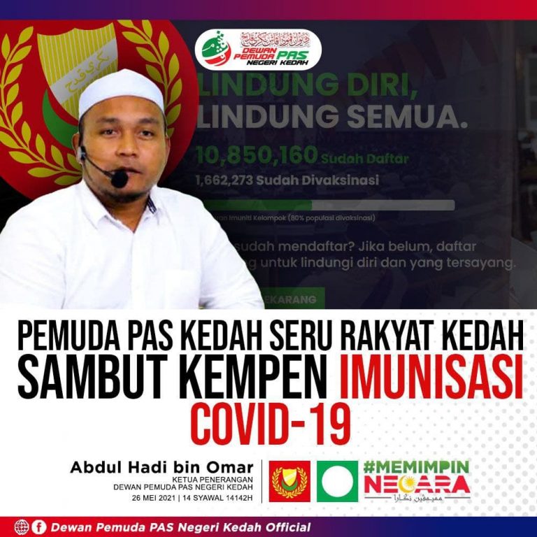  Pemuda  menyeru rakyat  kedah ambil imunisasi covid 19 