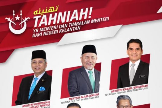 Tahniah YB Menteri dan Timbalan Menteri daripada Negeri Kelantan