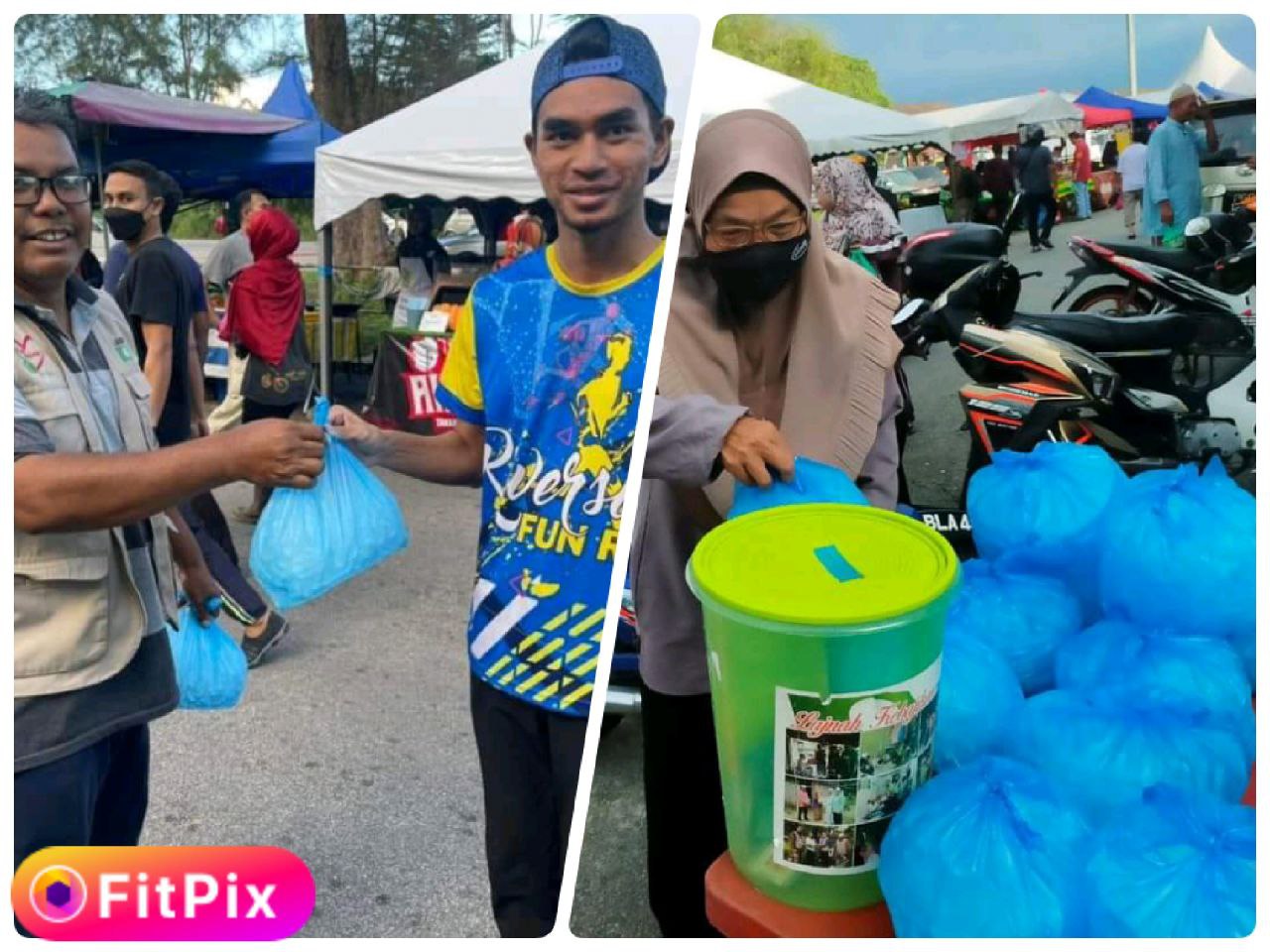 Edaran ais kiub percuma oleh Lajnah Kebajikan PAS Kawasan Padang Serai ...
