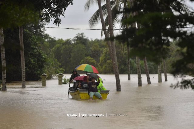 Hujan Berterusan, Beberapa Daerah Terengganu Dalam Amaran Bahaya