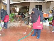 Briged Muslimat Marang Cuci Rumah Mangsa Banjir