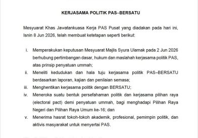 KENYATAAN MEDIA PAS PUSAT: KERJASAMA POLITIK PAS–BERSATU