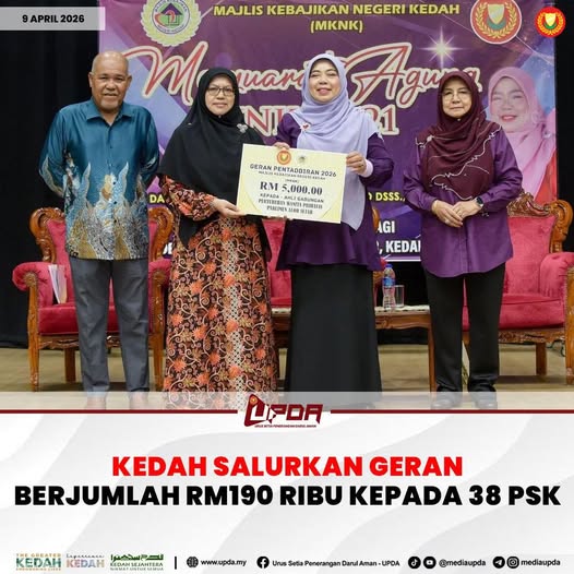 KEDAH SALURKAN GERAN BERJUMLAH RM190 RIBU KEPADA 38 PSK