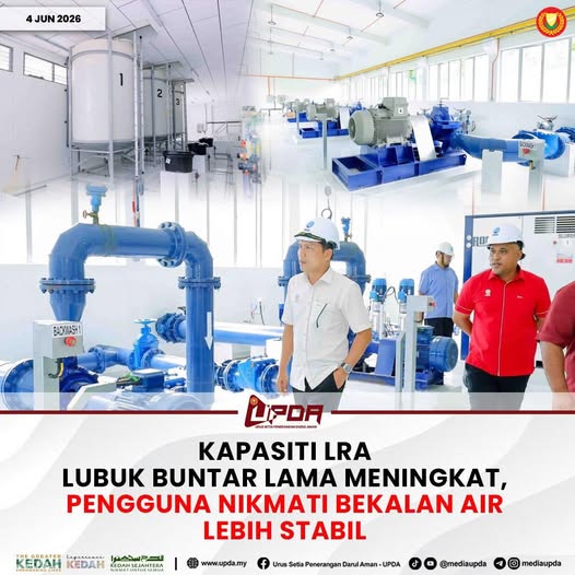 KAPASITI LRA LUBUK BUNTAR LAMA MENINGKAT, PENGGUNA NIKMATI BEKALAN AIR LEBIH STABIL