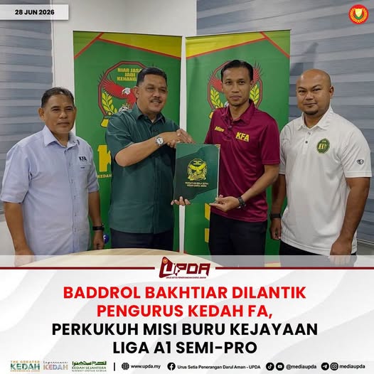 BADDROL BAKHTIAR DILANTIK PENGURUS KEDAH FA, PERKUKUH MISI BURU KEJAYAAN LIGA A1 SEMI-PRO