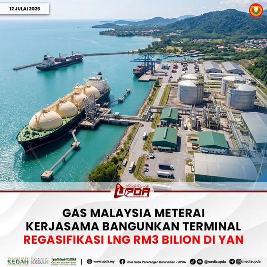GAS MALAYSIA METERAI KERJASAMA BANGUNKAN TERMINAL REGASIFIKASI LNG RM3 BILION DI YAN