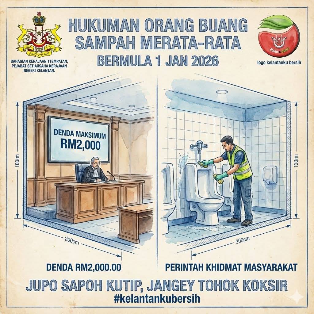 Kelantan setuju Perintah Khidmat Masyarakat untuk pesalah buang sampah