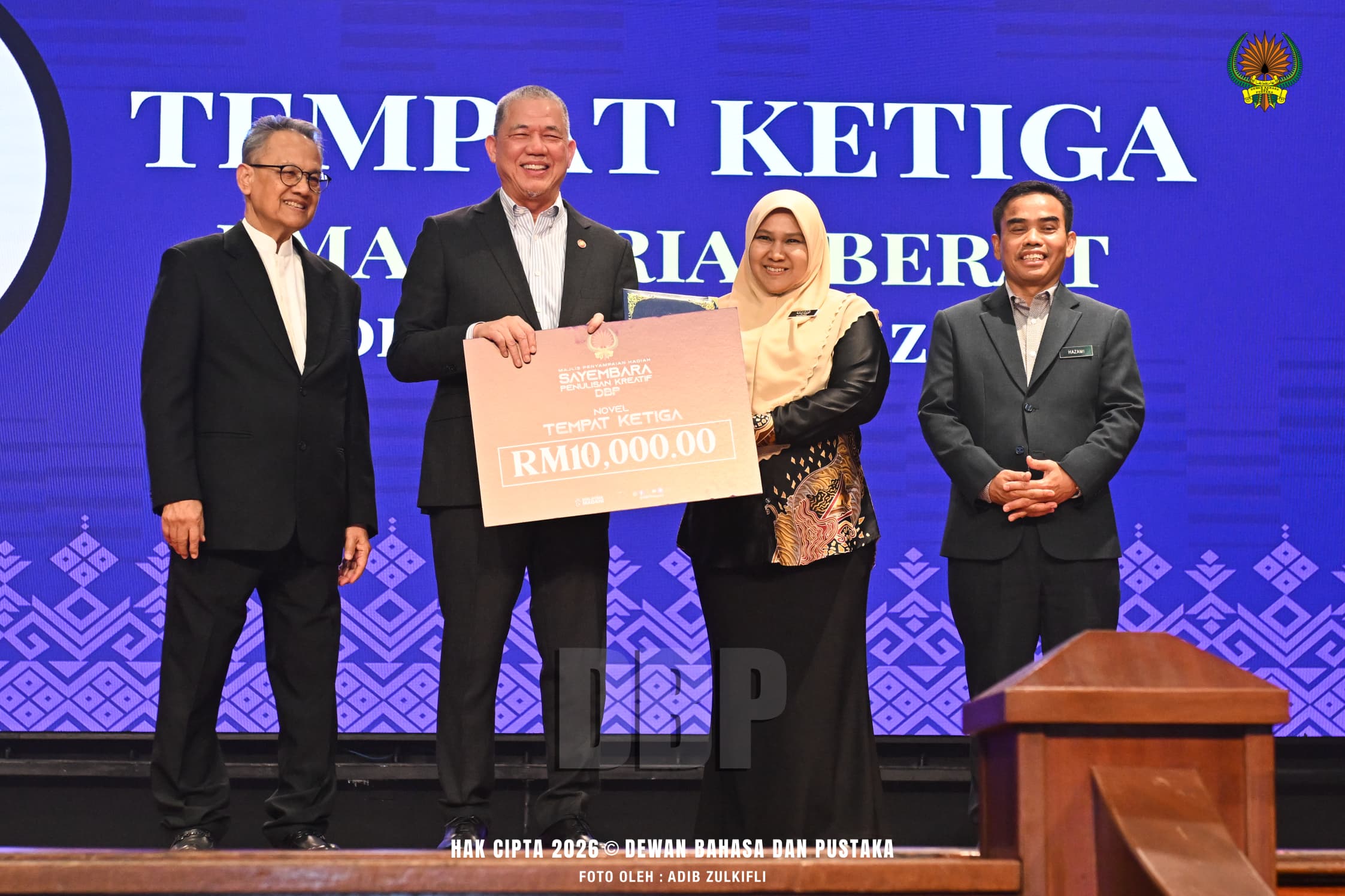 Pengarang UPKN raih RM10,000: Novel Emas Serial Berat menang Sayembara Penulisan Kreatif DBP 2025
