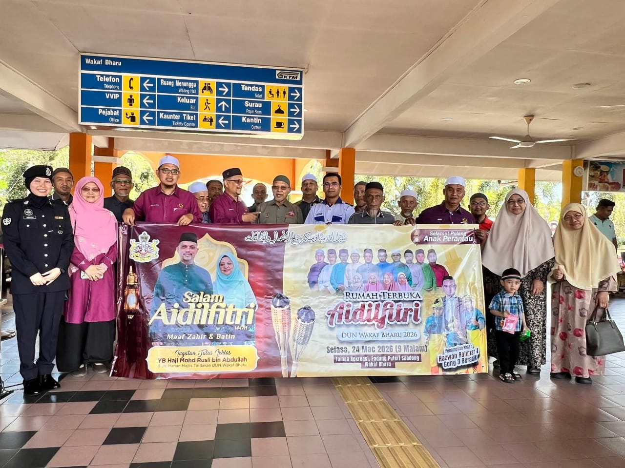 Perantau Tumpat tiba di stesen kereta api disambut pemimpin negeri