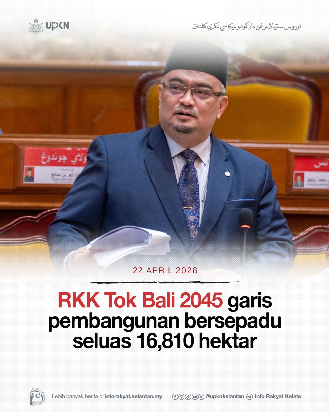 RKK Tok Bali 2045 garis pembangunan bersepadu seluas 16,810 hektar
