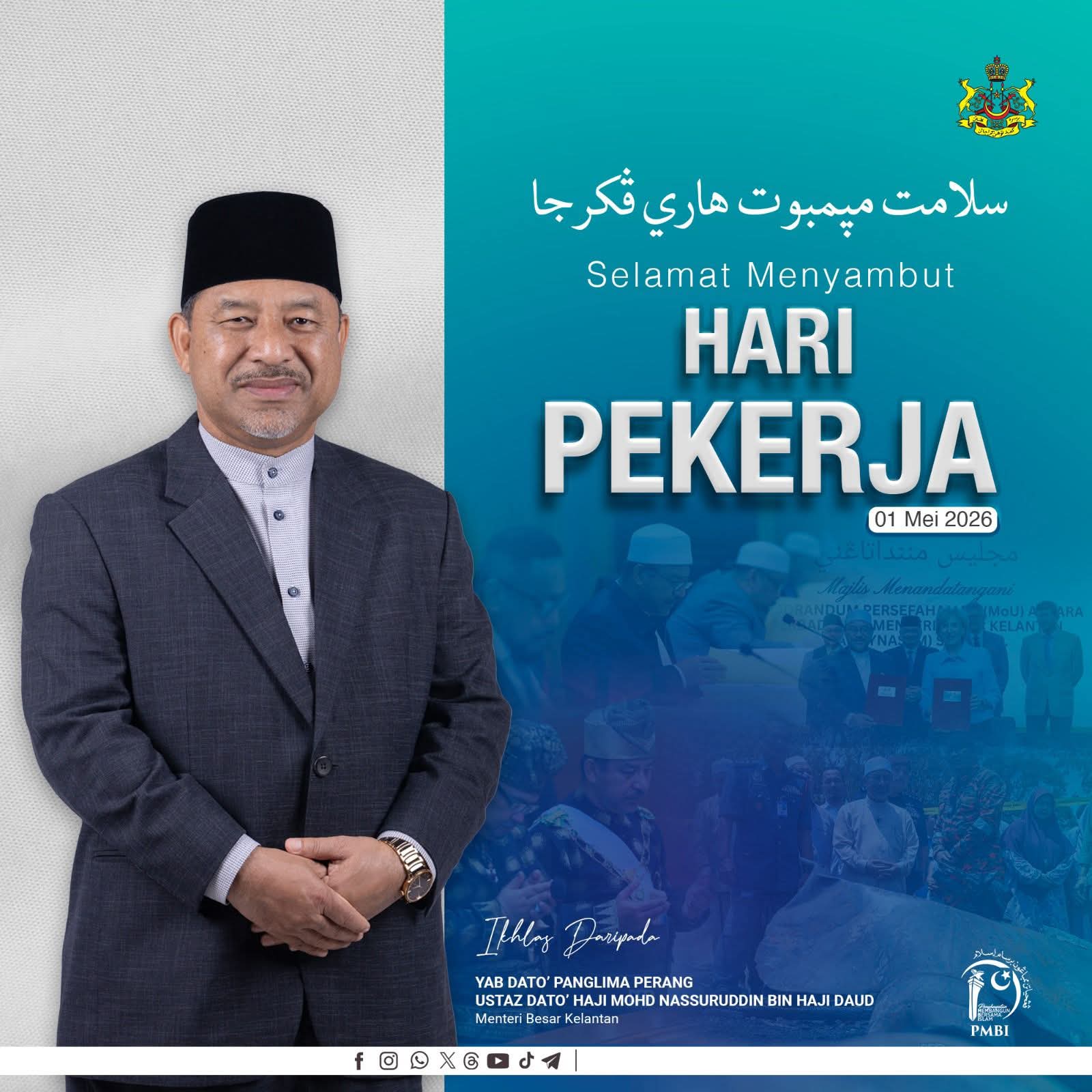 Bekerja ikhlas dan amanah ibadah di jalan Allah — MB Kelantan