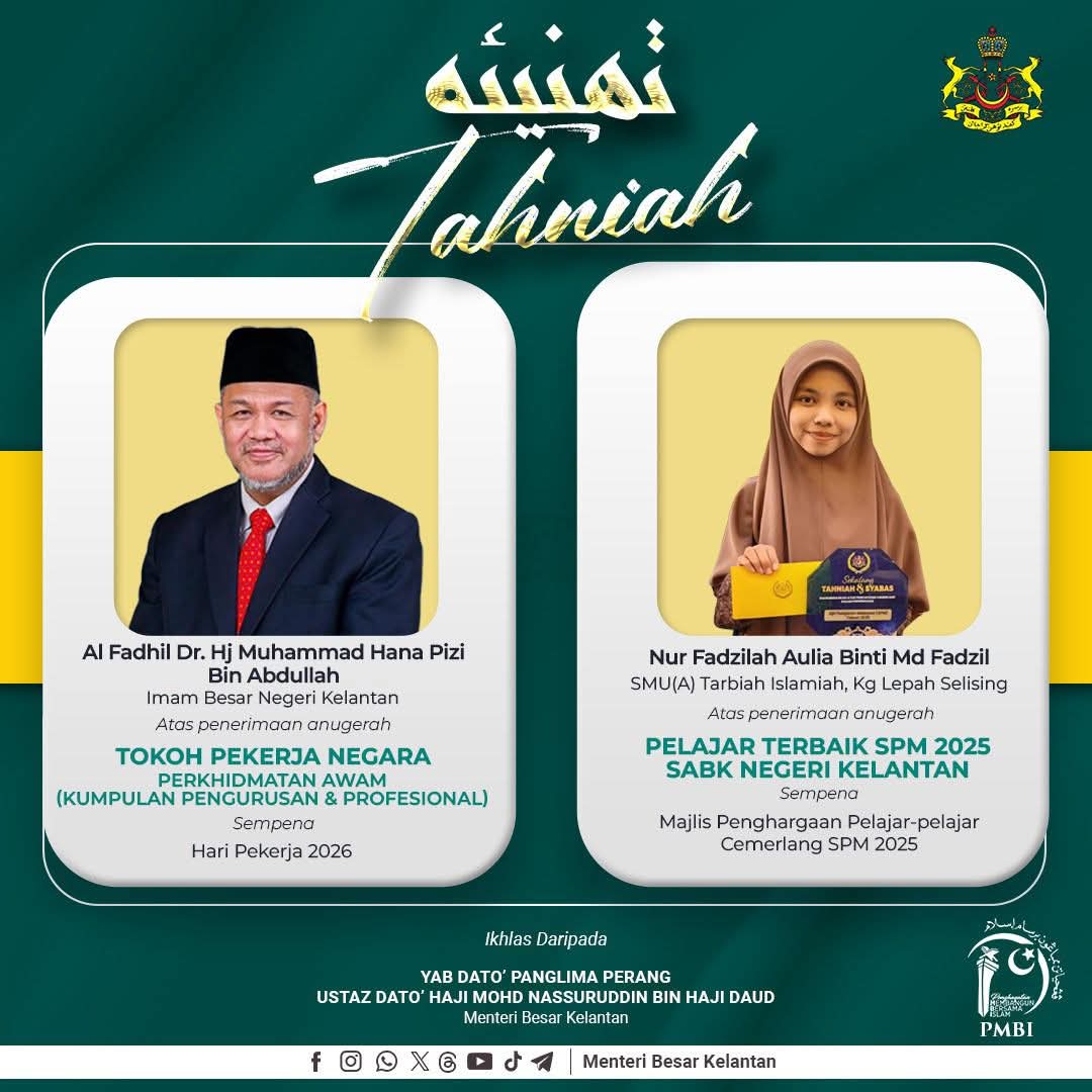 Dua tokoh Kelantan harumkan nama negeri di peringkat kebangsaan
