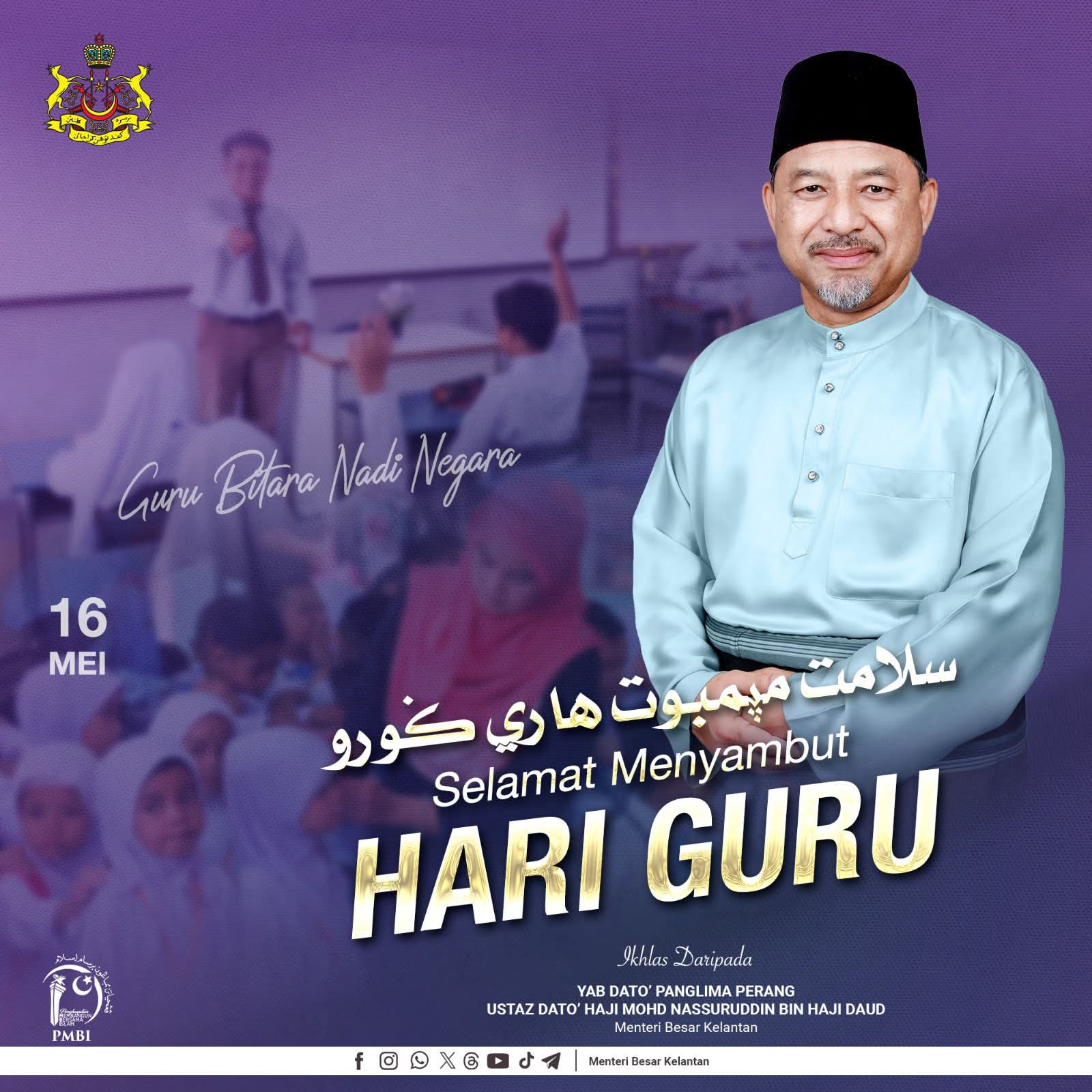 “Guru Bitara, Nadi Negara” tepat gambar peranan, pengorbanan warga pendidik – MB Kelantan
