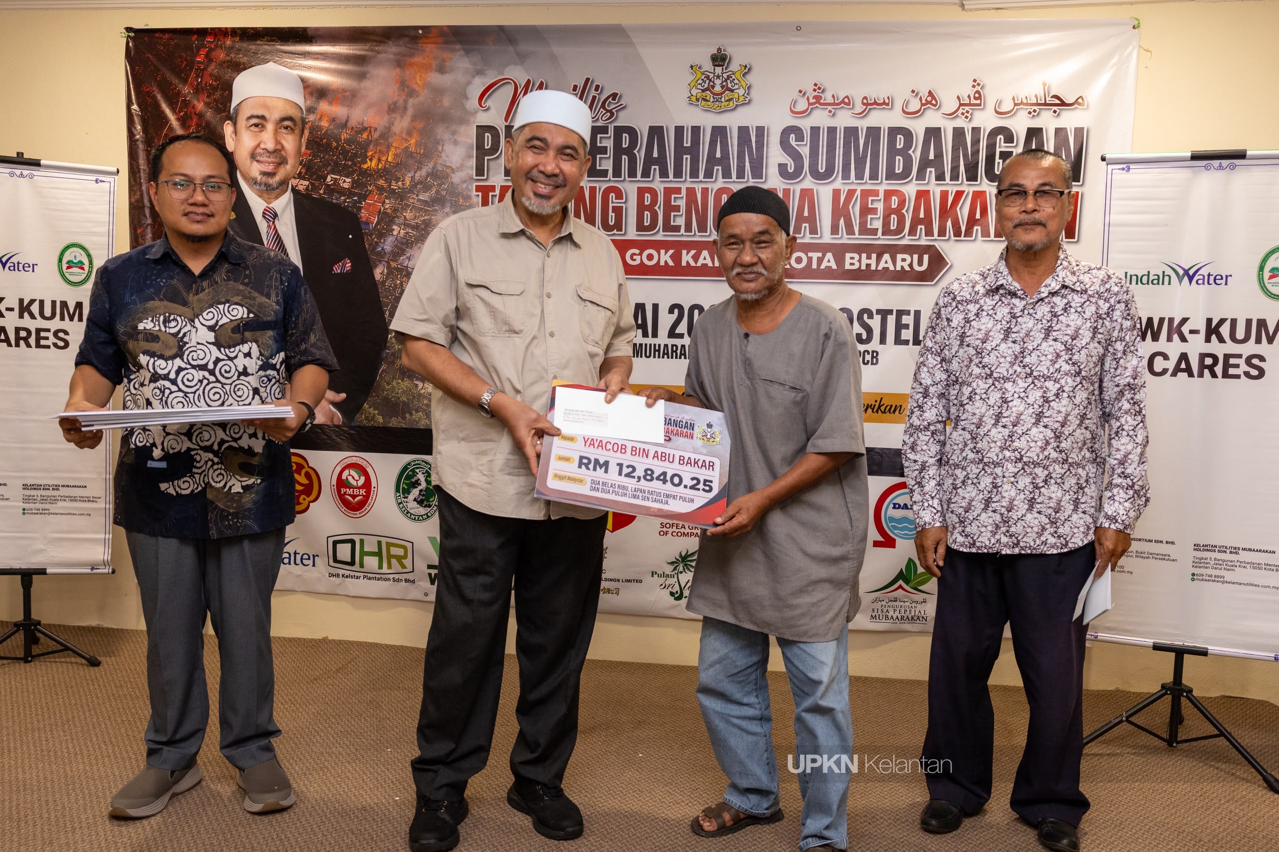 27 ketua keluarga mangsa kebakaran di Kampung Gok Kapur terima sumbangan Tabung Bencana Kebakaran DUN Kijang
