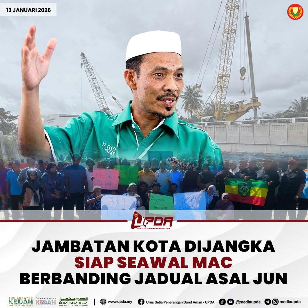 JAMBATAN KOTA DIJANGKA SIAP SEAWAL MAC BERBANDING JADUAL ASAL JUN