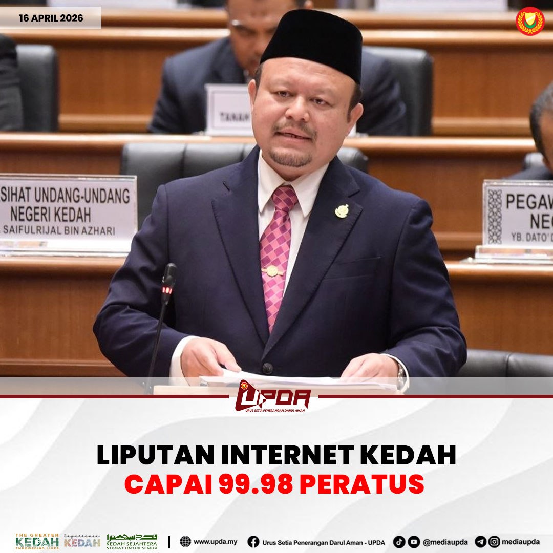 LIPUTAN INTERNET KEDAH CAPAI 99.98 PERATUS