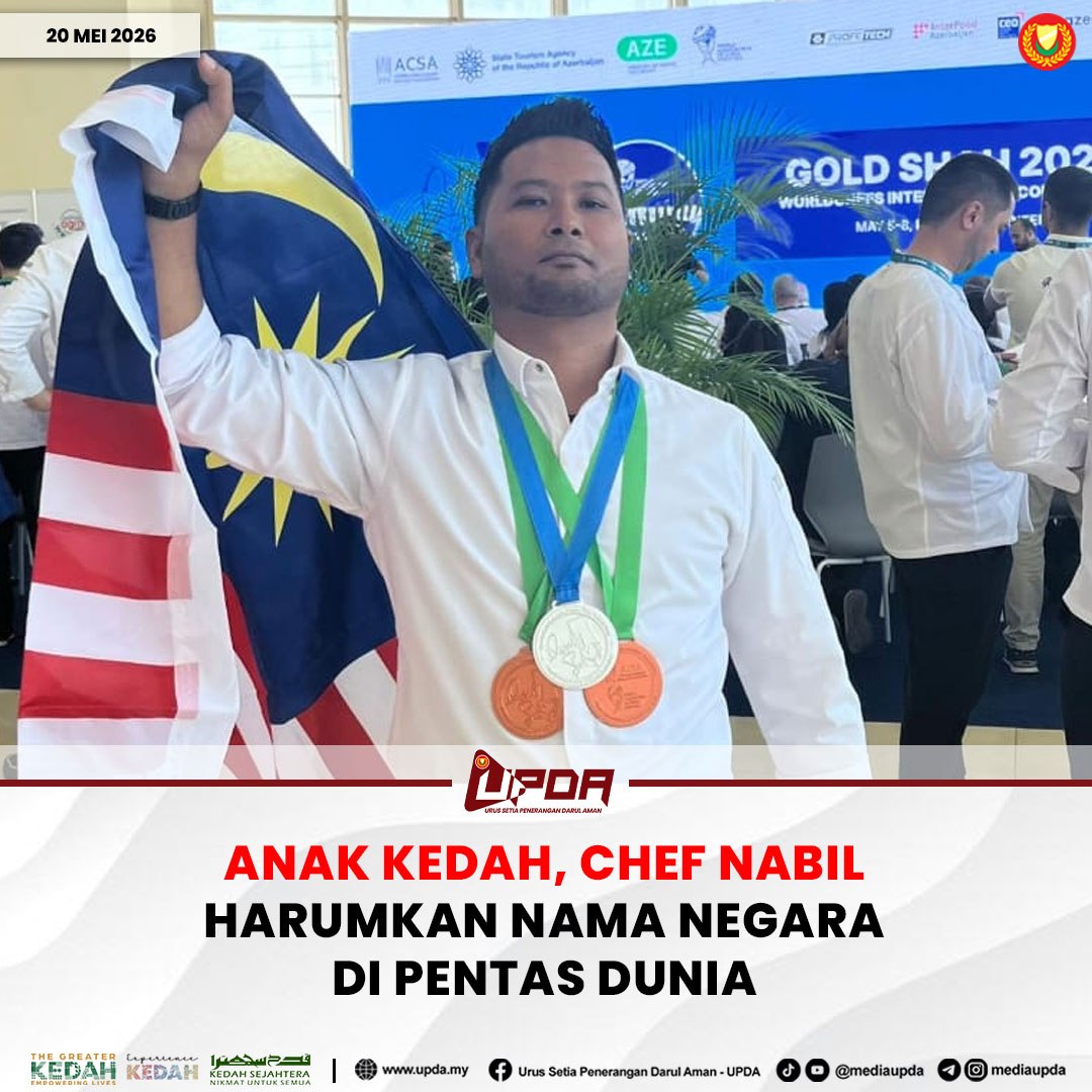 ANAK KEDAH, CHEF NABIL HARUMKAN NAMA NEGARA DI PENTAS DUNIA