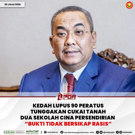 KEDAH LUPUS 90 PERATUS TUNGGAKAN CUKAI TANAH DUA SEKOLAH CINA PERSENDIRIAN