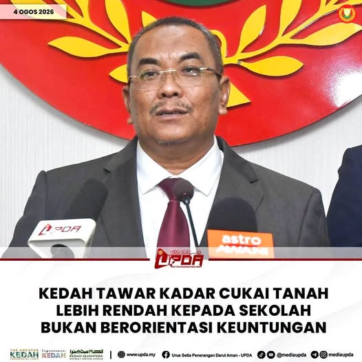 KEDAH TAWAR KADAR CUKAI TANAH LEBIH RENDAH KEPADA SEKOLAH BUKAN BERORIENTASI KEUNTUNGAN